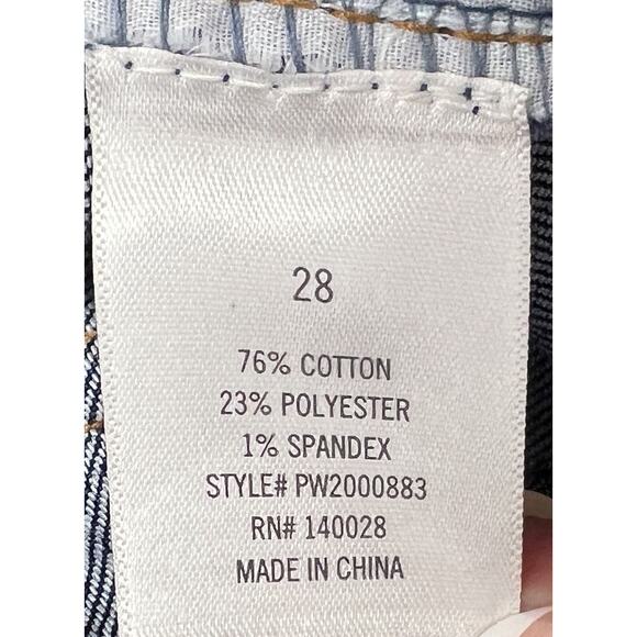 Harper Heritage Denim Jeans Blue Skinny Mid Rise Ripped Raw Hem Womens 28 - Picture 7 of 12